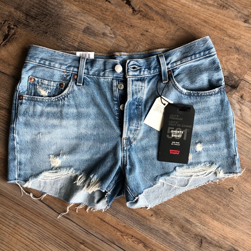 Levi’s Premium 501 Mid-Rise Jean Shorts